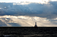 Rain Squalls at Sunset
