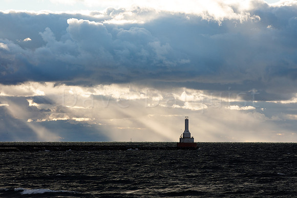 Rain Squalls at Sunset