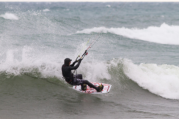 Kiteboarding at Frankfort, MI