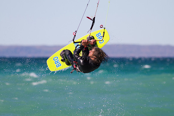 Kiteboarding at Leland, MI