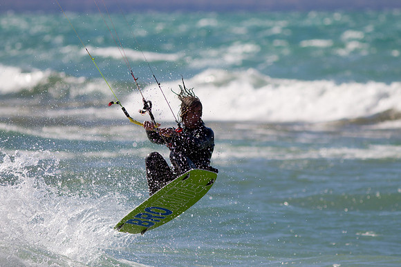 Kiteboarding at Leland, MI