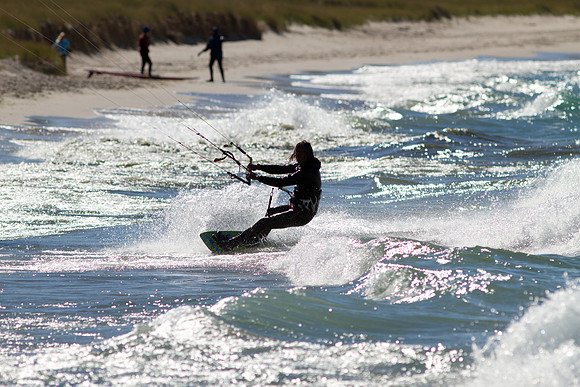 Kiteboarding at Leland, MI