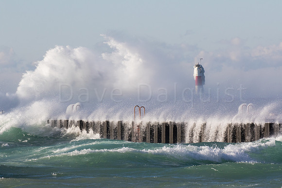 Frankfort MI Breakwaters, Lake Michigan