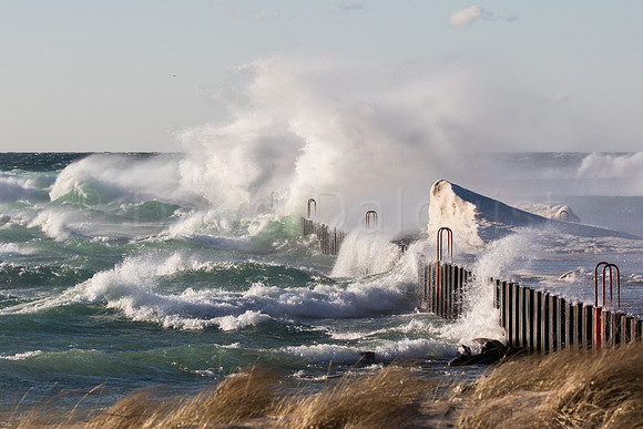 Frankfort MI Breakwaters, Lake Michigan