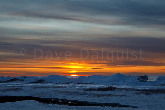 Spring Ice Sunset