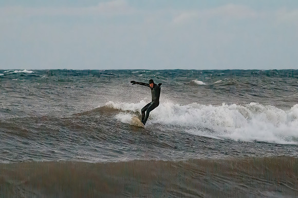 Surfing at McLain State Park