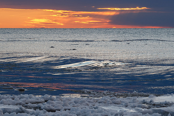 Icy Smooth Sunset Wave